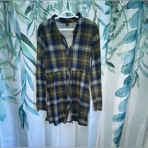 Flannel print dress